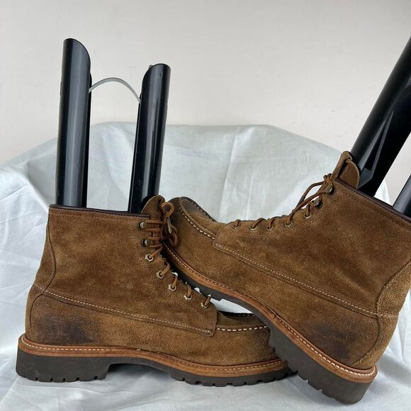 Frye Dakota Brown Suede leather lace-up Boots With a Western Vibe Size 12